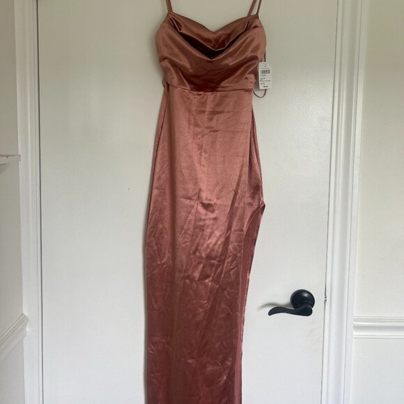 Plus Luxury Beaded Evening Gown with Off-Shoulder Mesh Insert, High Slit Satin Dress for Red Carpet & Gala Events